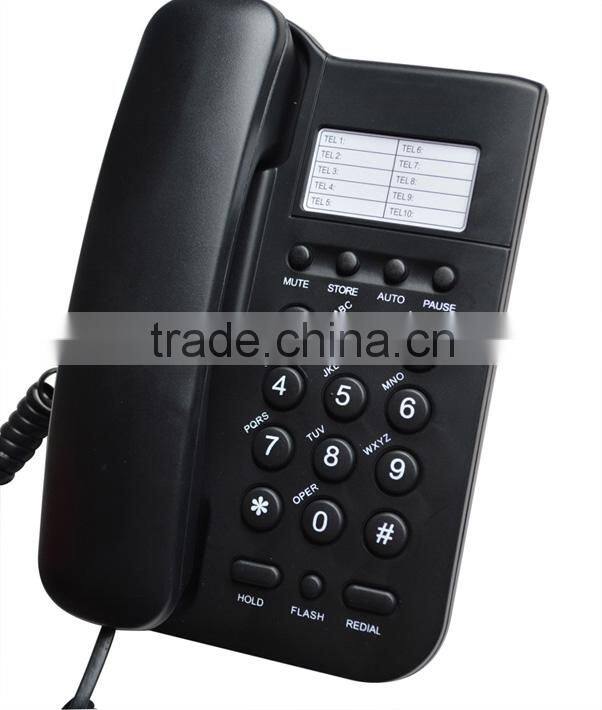 Hotel room phone with caller ID display