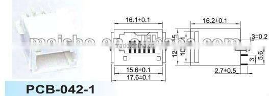 Universal stereo jack pcb mount