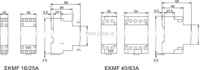 MCB Circuit Breaker for DIN Rails,Modular Contactor