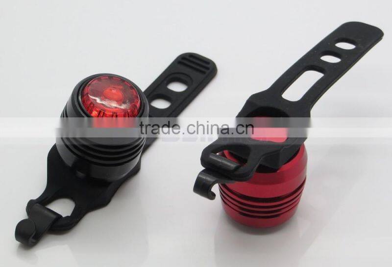 Micro USB Rechargeable Rear Bar Clip Aluminum Bike Waterproof Light