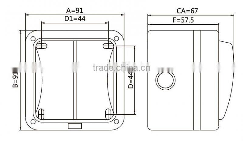 Salzer 1 gang 2 way weatherproof switches IP66
