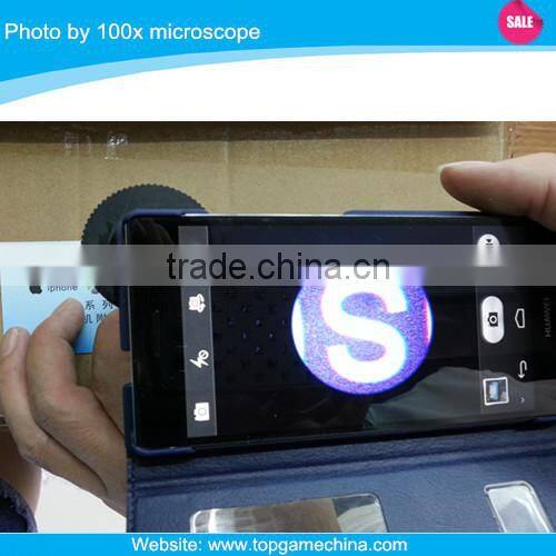 Universal Mobile Phone Microscope Micro Lens ,100X Zoom LED Light with clip
