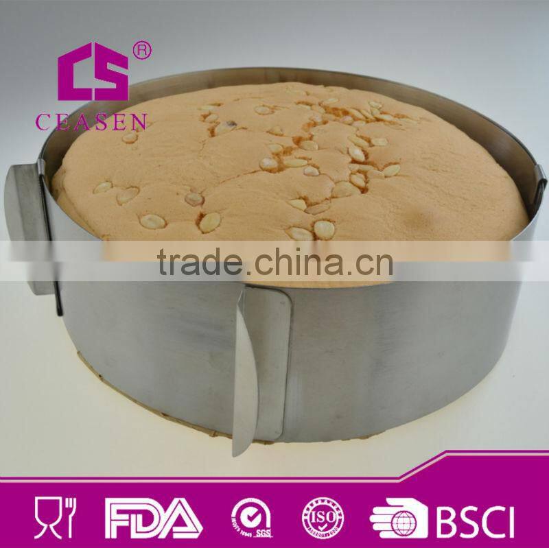high level stainless steel with sanding ring shape cookie mould/cake mould