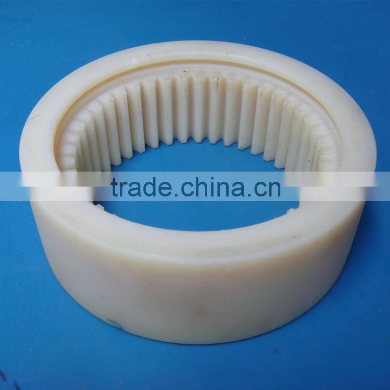 custom CNC machining engineering small plastic nylon PA66 internal ring gear
