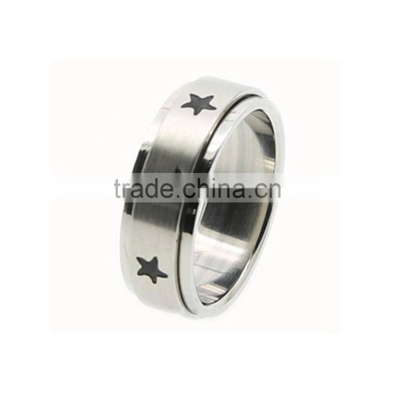 Stainless Steel Spinner Finger Men Rings