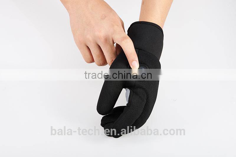 Heated gloves linner with touch screen finger for christmas 2016