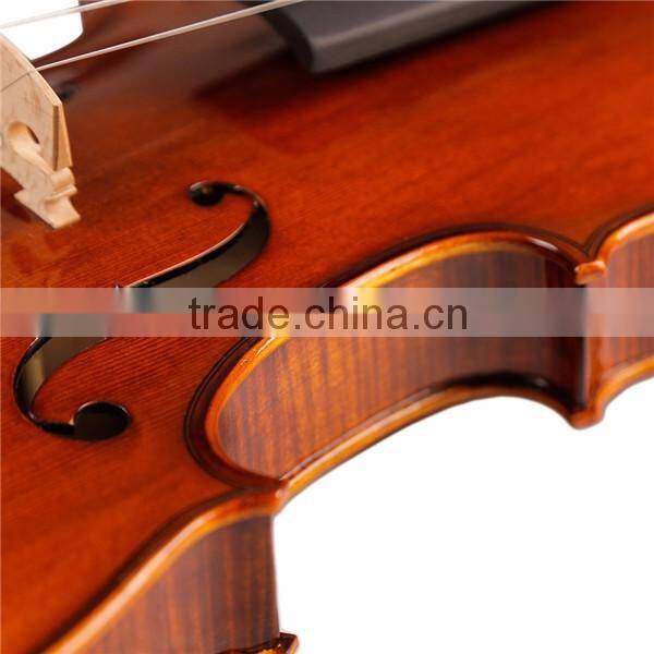 Master Handmade Nature Flamed Maple Violin Advanced Asoustic Matt Violin Ebony Fitted With Case TL004-3