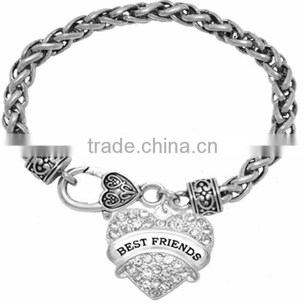 Genuine Austrian Clear Crystal GAMMA PHI BETA SORORITY Charm Chain Link Bracelet