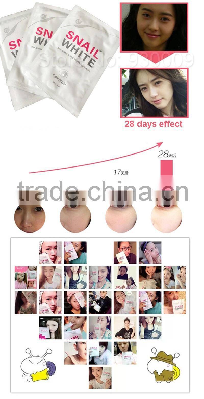 Thailand SNAIL WHITE Face Mask Skin Whitening Moisturizing Silk Facial Mask