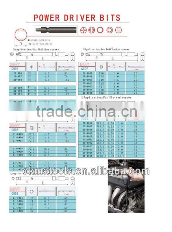 G7 Hex Drive POWER DRIVER BITS