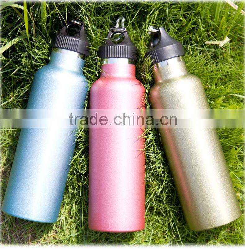 Outdoor travel sport leakproof 750ml stainless steel hot and cold water bottle