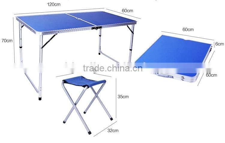 Camping portable aluminum adjustable height folding picnic table