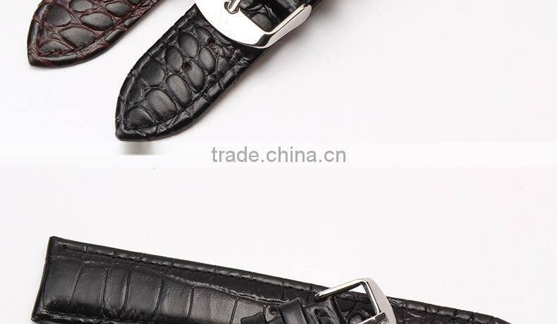 2015 new style imported calfskin leather Watch Bracelet Black Brown 20mm wholesale 3PCS