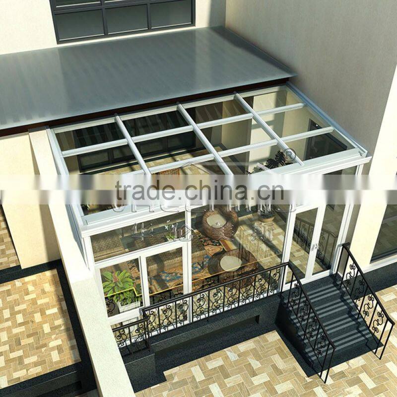 Outdoor glass winter garden,sunroom, green house