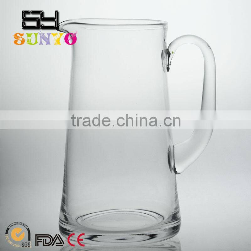 leadfree glass Grace pitcher Personalized 2 Piece Bedside Water Carafe Set with handle manufacture popular unique
