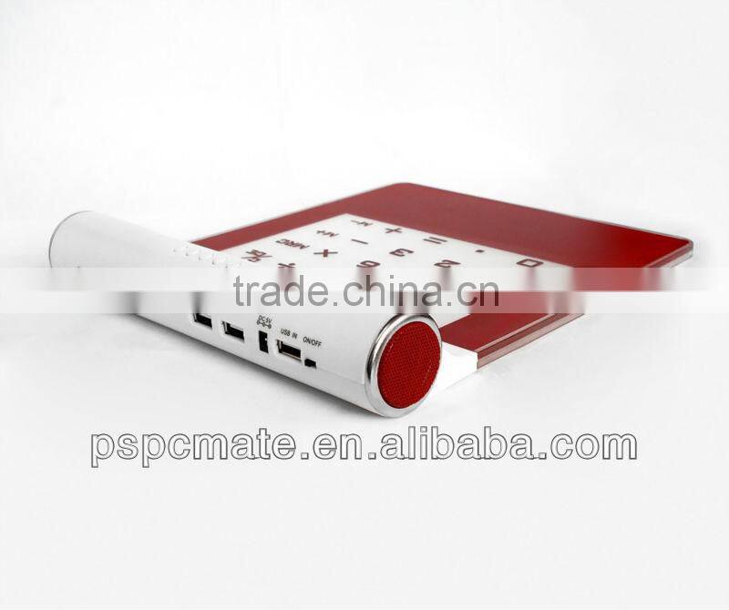 usb hub mouse pad,mouse pad with speaker, multifunction usb mouse pad