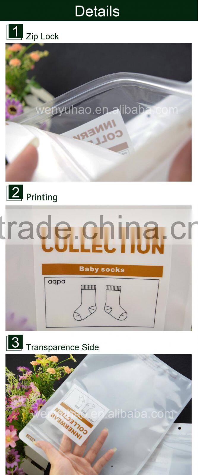 cheap clear garment bags for dresses or others , one side clear bag for clothes