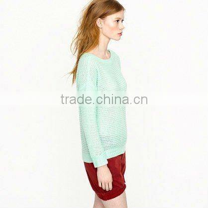 Automn CUSTOM CASHMERE OPEN-STITCH SWEATER