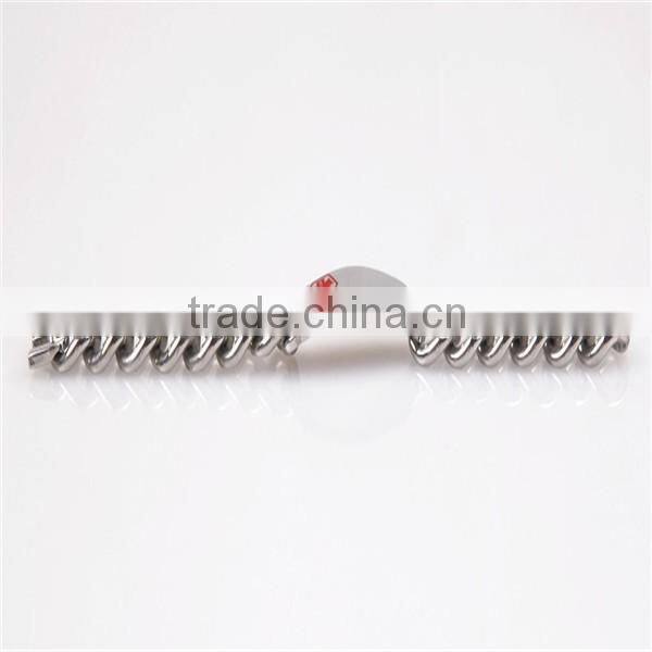 custom engrave id blank metal charm stainless steel bracelet