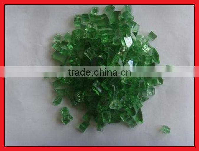 Blue color fire pit glass decoration