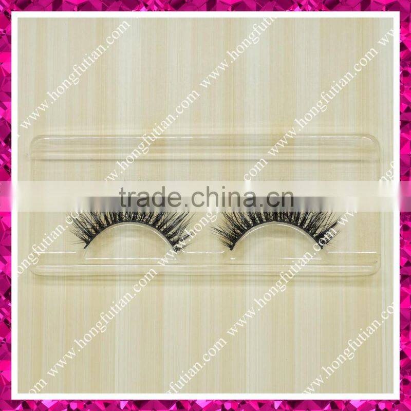 100% real mink fur eyelash 3D volume hand made lashes manufacturer Qingdao
