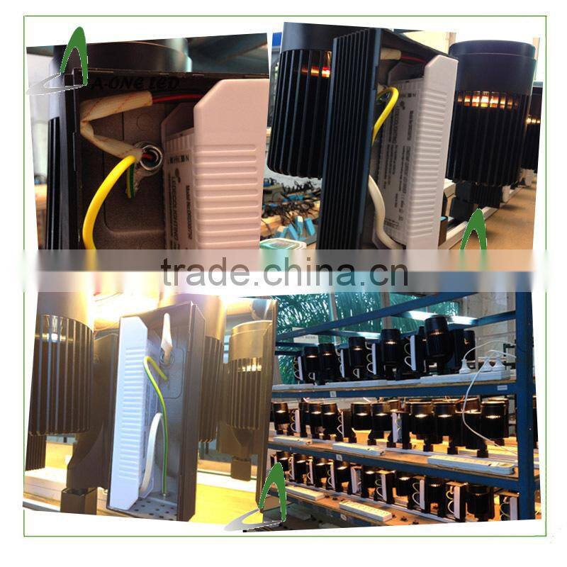 Commercial Lighting 100% Aluminium Shell dimmable 30W COB black led track lighting with 50,000h long Life-span