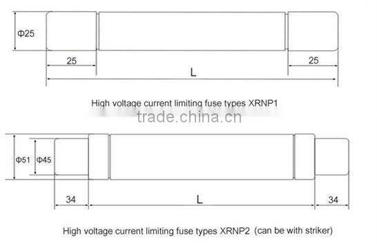 HRC High voltage DIN medium voltage indoor fuse
