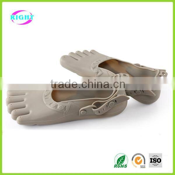 anti-skidding silicone sandals five toe rubber shoes