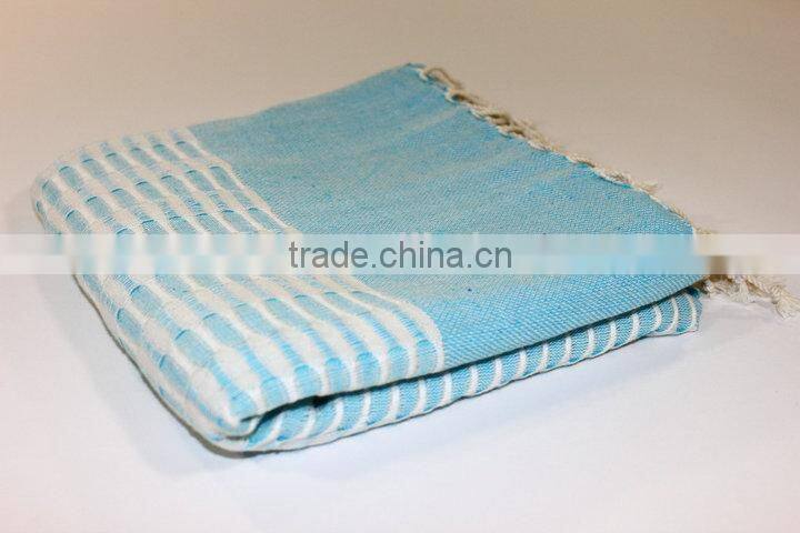 Top Quanlity 70*180cm Customaize Color 100 Cotton Beach Towel Fouta