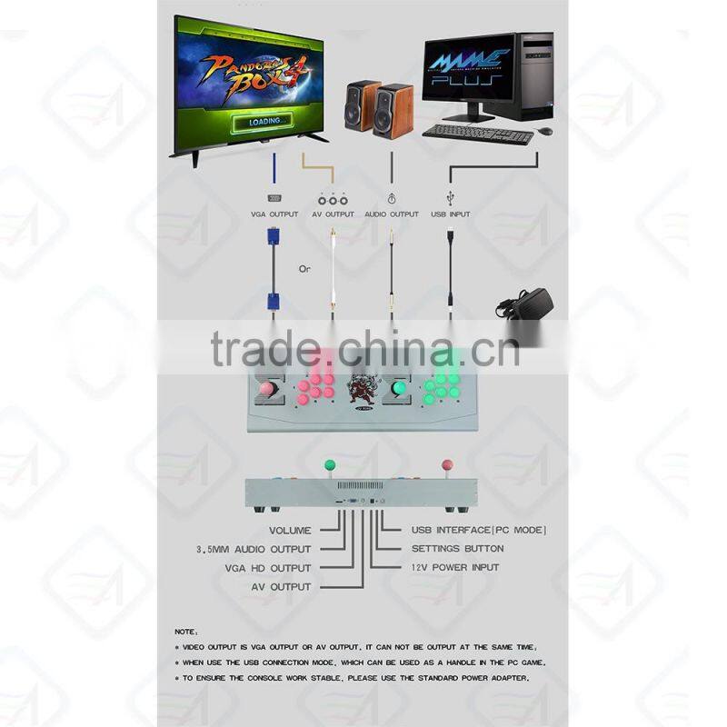 2016 Pandora Box4 Arcade Stick Controller USB Interface PC Game VGA HD or AV Output To LCD Screen