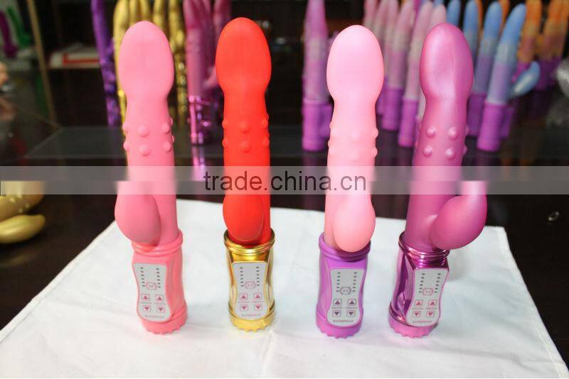2014 new design sex toy 6 speeds vibrator and rotating 360 degree silicone sexy toy