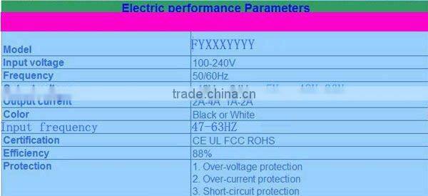 FY0502000 AC Adapter Charger For 7inch Mini Android Tablet 5V 2A Power Supply Cord