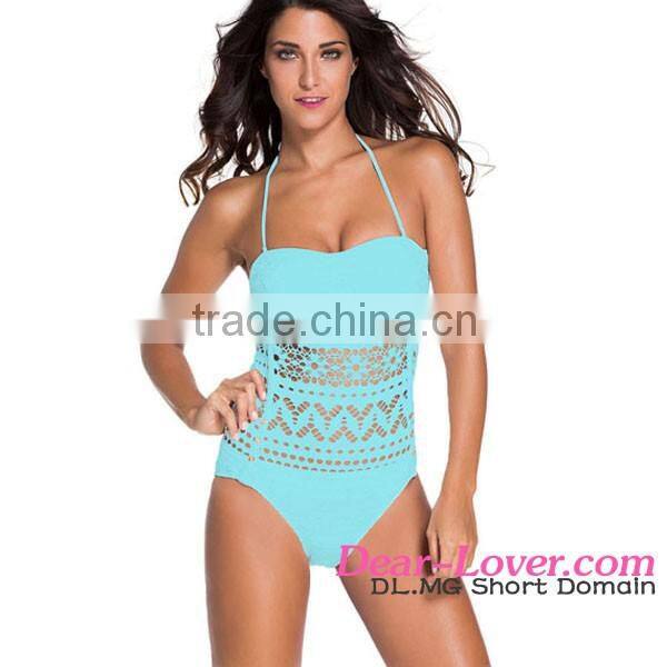 Solid Black Plus Size Monokini sexy crotchless swimwear one piece