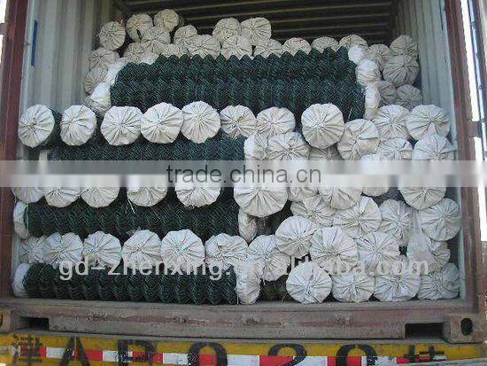 Standard Plastic Coated Chain Link Wire Mesh Fence (factory in Guangzhou)