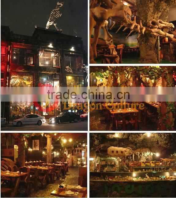 Jungle Restaurant Animatronic Dinosaurs for Riding