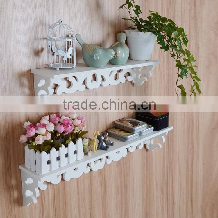 White wood exquisite design wall floating shelf display shelf unit home