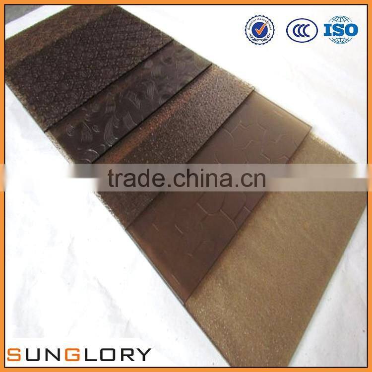 4mm 5mm 5.5mm 6mm blue floral patterned glass