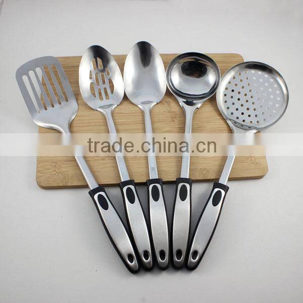 Stainless steel kitchen tools with plastic handle