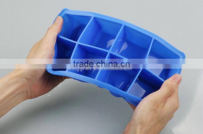 CUBED ICE Maker Large Cube Square Tray Molds Whiskey Ball Cocktails Silicone Big