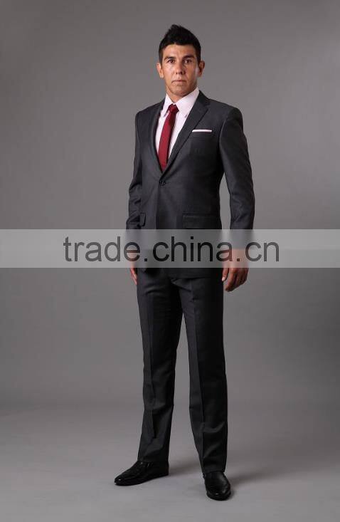 The Classic Wool and Cashmere Charcoal Grey Suit