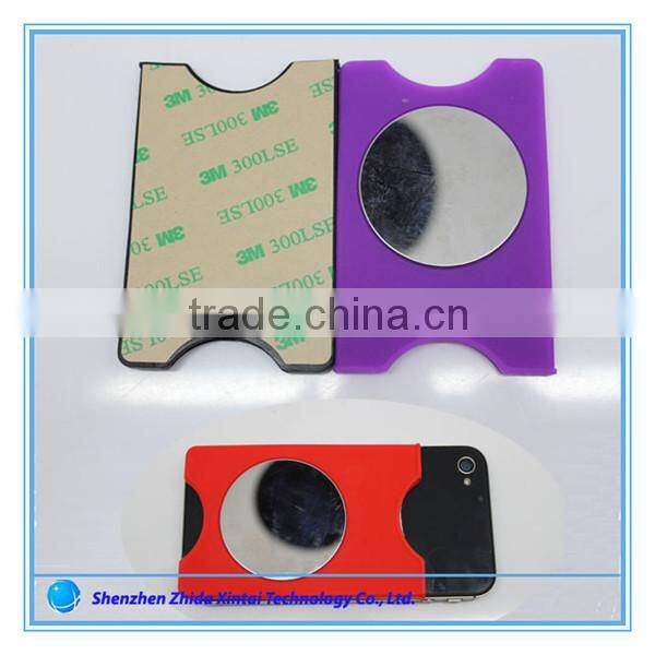 new products for 2015 silicone mirror cell phone credit card holder