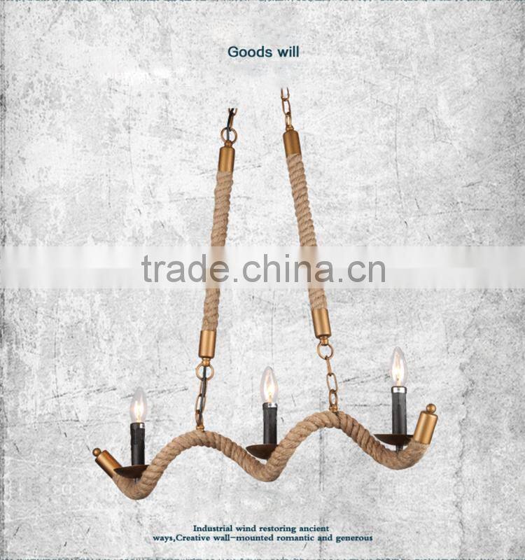 Hot Selling Hemp Ropes Pendant Lamps 240V E27 Led Light Exhibition Lamp
