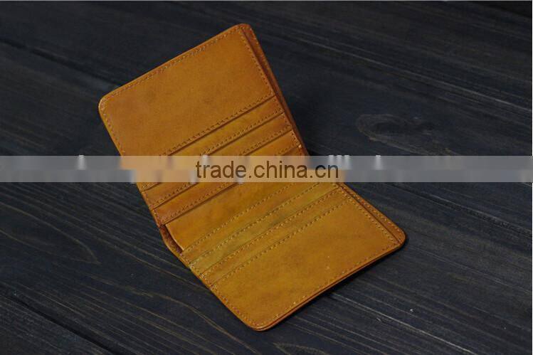 Short Wallet,Vegetable Tanned Leather Wallet Of Male and Female