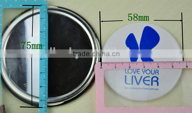 New design round shape flexible thin compact mirror for souvenir