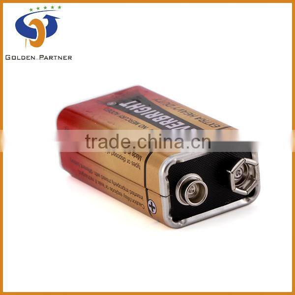 Reasonable price battery 9 volt carbon zinc battery from China