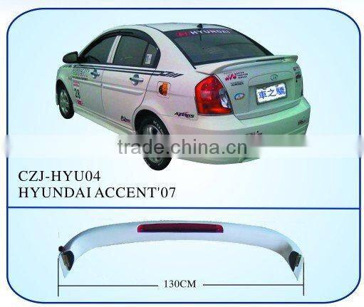 2011 ABS rear spoiler for HYUDAI ACCENT 2007 UP