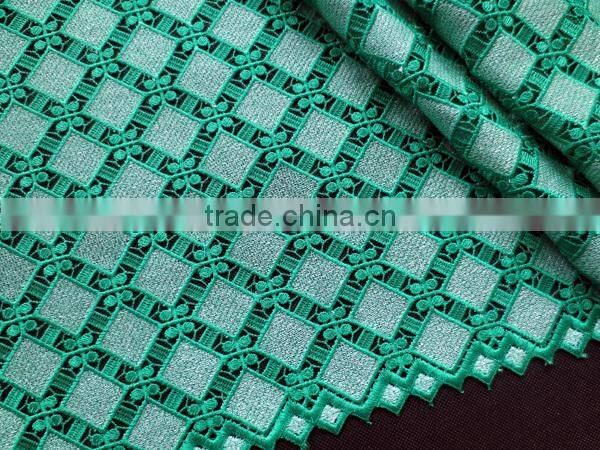 2015 Golden Guipure lace fabric dress making lace fabric bulk lace fabric