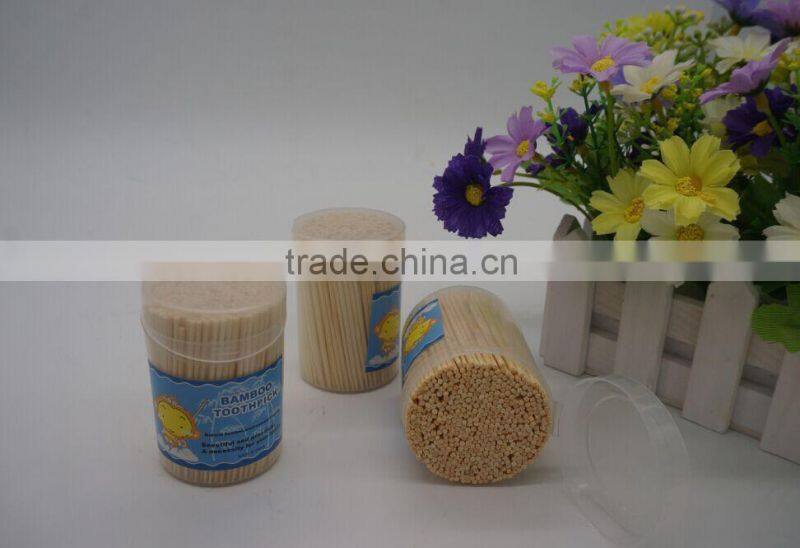 100% natural bamboo toothpick with round holder