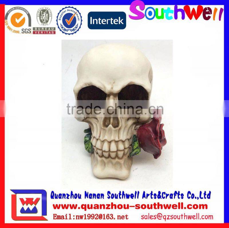 Helmet Skull with Sun Glasses Skeleton Figurine Statue Collectible