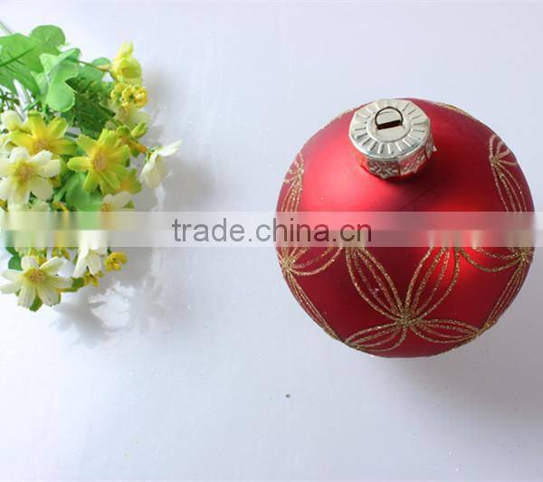 china manufacturer promotional gift wholesale decorative hand painting red high quality glass ball ornament